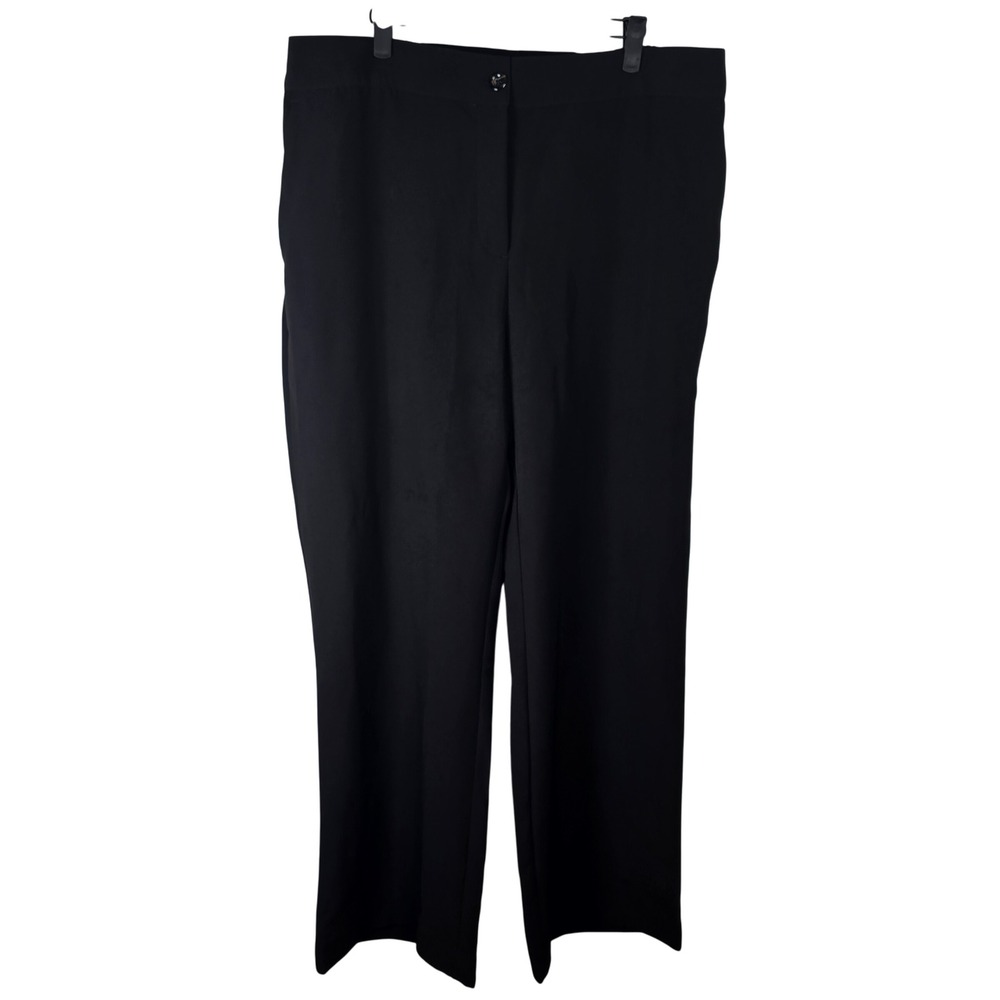 Jessica London Women's‎ Black Tummy Control Dress Pants Plus Size 22W Wide Leg
